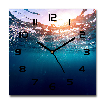 Reloj de pared cuadrado Mundo submarino