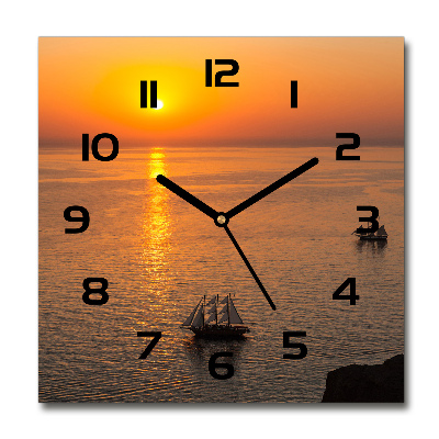 Reloj cuadrado Mar al atardecer