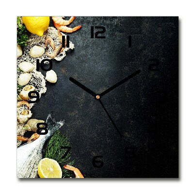 Reloj de pared cuadrado Mariscos