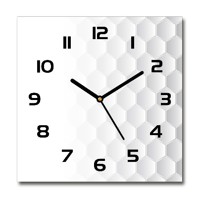 Reloj cuadrado Fondo de hexágonos