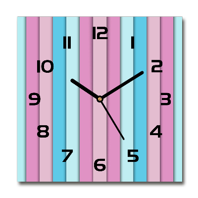 Reloj de pared cuadrado Rayas de colores