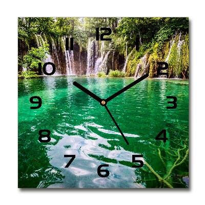 Reloj de pared cuadrado Lago de Plitvice