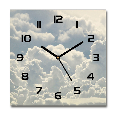 Reloj cuadrado Nubes