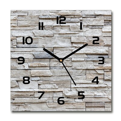Reloj cuadrado Muro de piedra