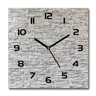 Reloj de pared cuadrado Muro de piedra