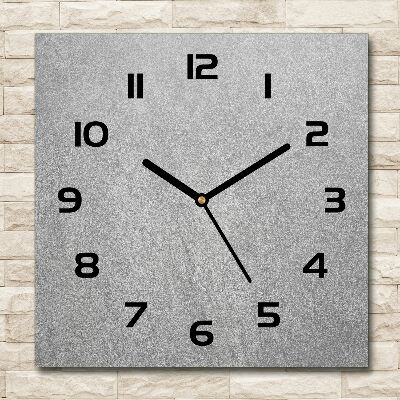 Zegar szklany na ścianę Szara ściana