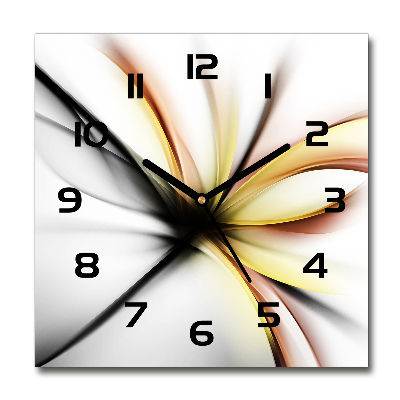 Reloj cuadrado Flor abstracta