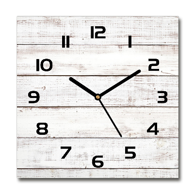 Reloj cuadrado pared de madera