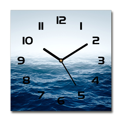 Reloj cuadrado olas del mar