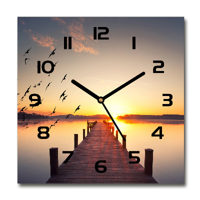 Reloj cuadrado Atardecer