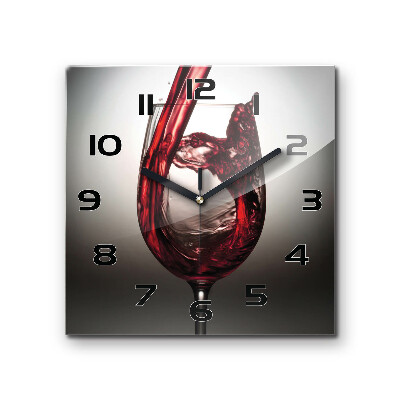 Reloj cuadrado Vino tinto