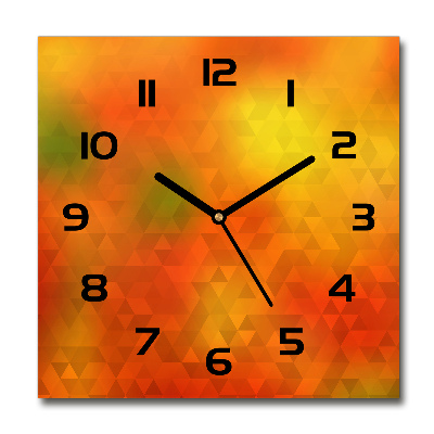 Reloj de pared cuadrado Triángulos abstractos