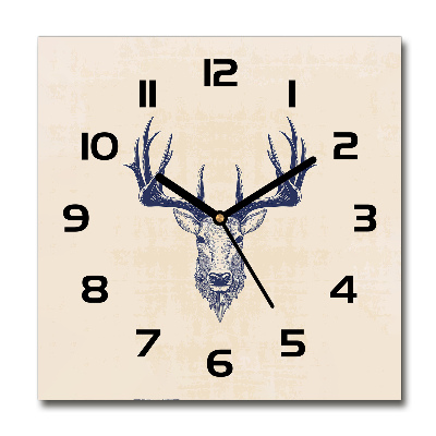 Reloj cuadrado colmillo de ciervo