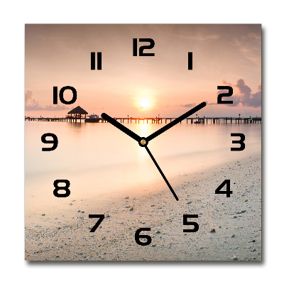 Reloj cuadrado Playa de Maldivas