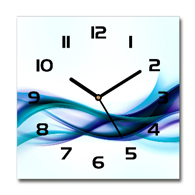 Reloj cuadrado Ondas abstractas