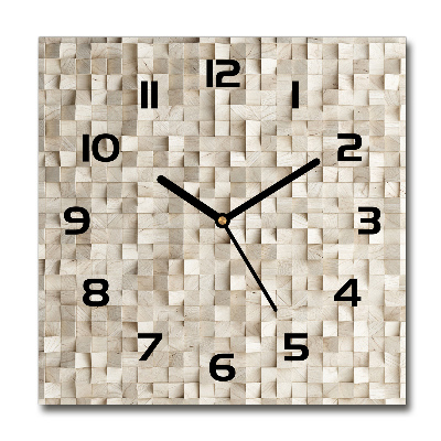 Reloj de pared cuadrado Cubos de madera