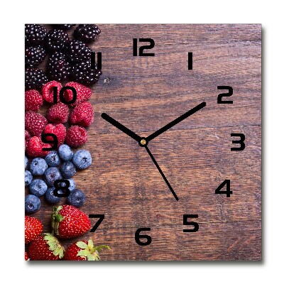 Reloj de pared cuadrado Frutos del bosque
