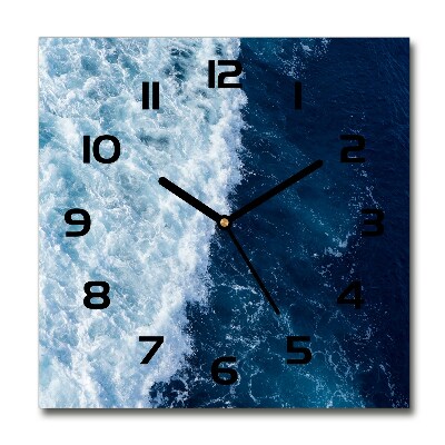 Reloj de pared cuadrado olas del mar