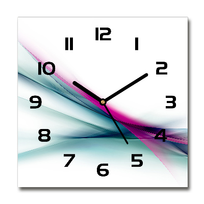 Reloj cuadrado Ondas abstractas