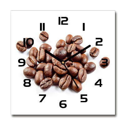 Reloj cuadrado Granos de café