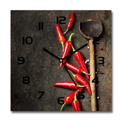 Reloj de pared cuadrado chiles
