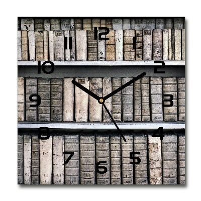 Reloj de pared cuadrado Estante para libros