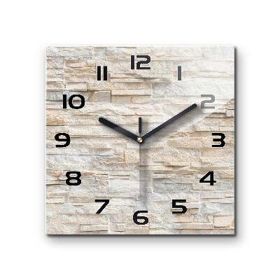 Reloj cuadrado pared de ladrillos