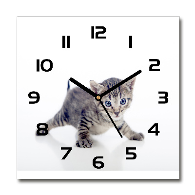 Reloj cuadrado Pequeño gato