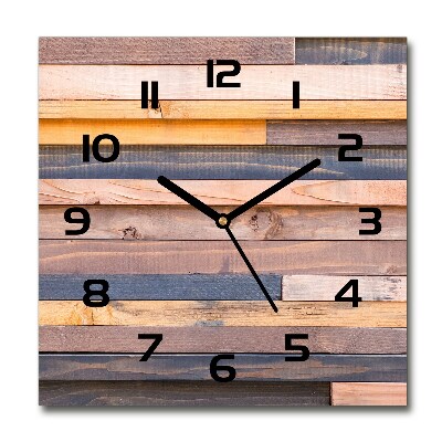 Reloj de pared cuadrado pared de madera
