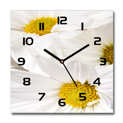 Reloj de pared cuadrado margaritas