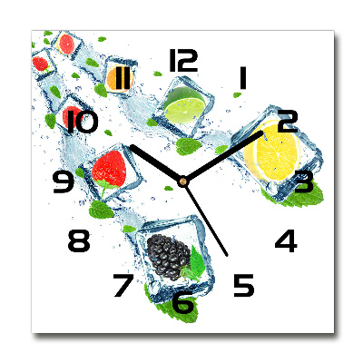 Reloj cuadrado Cubos de fruta