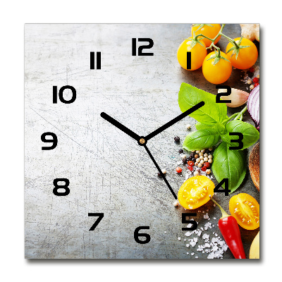 Reloj de pared cuadrado Verduras