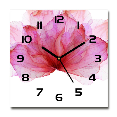 Reloj cuadrado Flor rosa