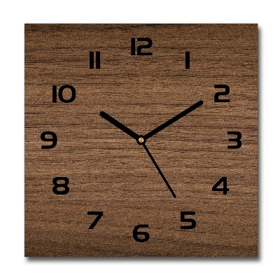 Reloj de pared cuadrado Fondo de madera