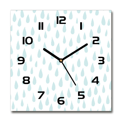 Reloj de pared cuadrado Gotas