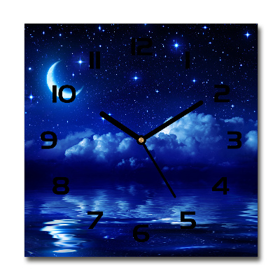 Reloj cuadrado El cielo de noche