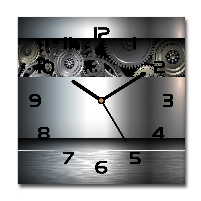 Reloj cuadrado Abstracción de engranajes