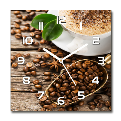 Reloj cuadrado Café