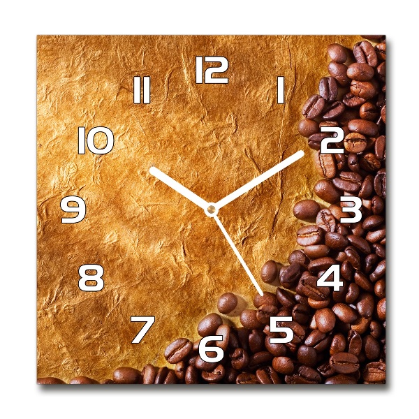 Reloj cuadrado Granos de café