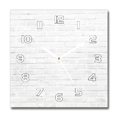 Reloj de pared cuadrado pared de ladrillos