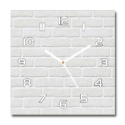 Reloj de pared cuadrado pared de ladrillos