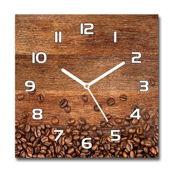 Reloj cuadrado Granos de café