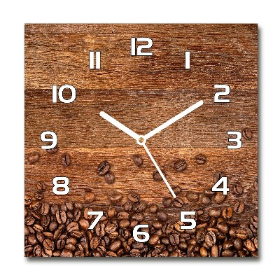 Reloj cuadrado Granos de café