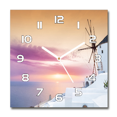 Reloj cuadrado Santorini, Grecia