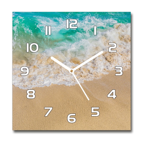 Reloj de pared cuadrado Playa y mar