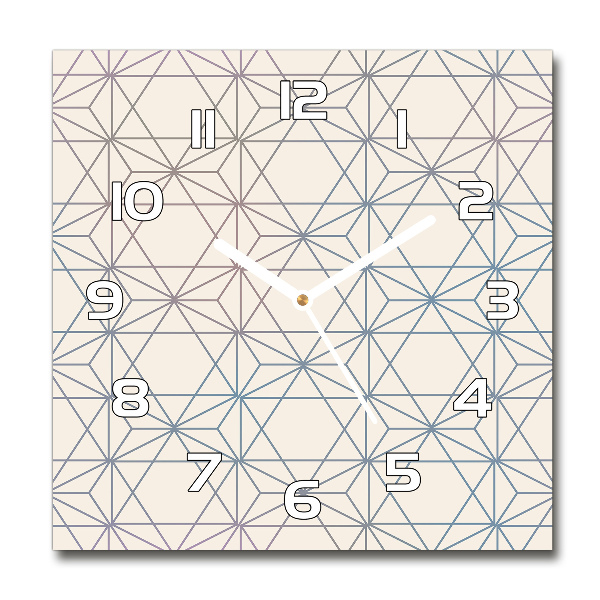 Reloj cuadrado Fondo geométrico