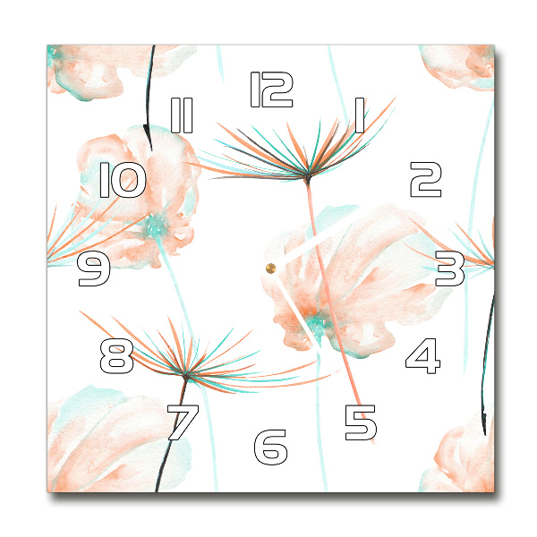 Reloj de pared cuadrado Diente de león