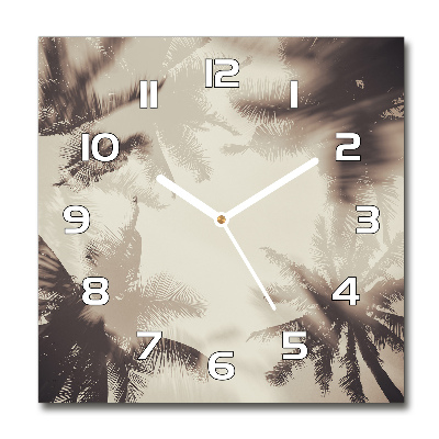 Reloj de pared cuadrado palmeras