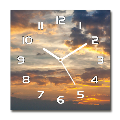 Reloj de pared cuadrado Atardecer