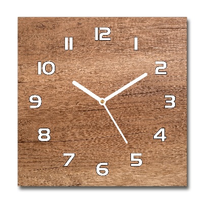 Reloj de pared cuadrado Fondo de madera